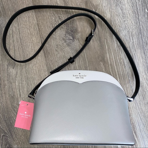 kate spade Handbags - NEW Grey Kate Spade Dome CrossBody